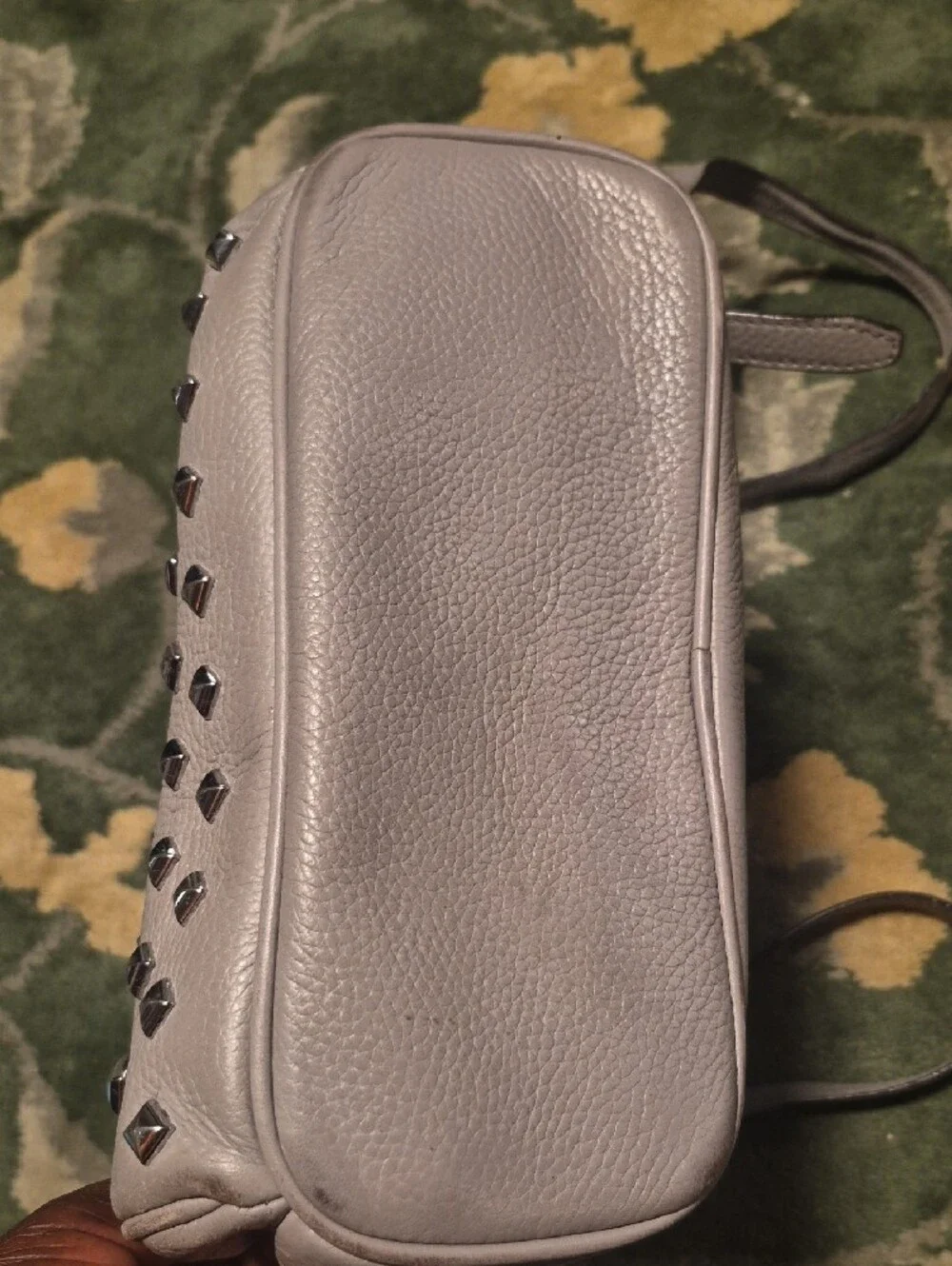 Michael Kors Taupe Studded Leather Mini Backpack